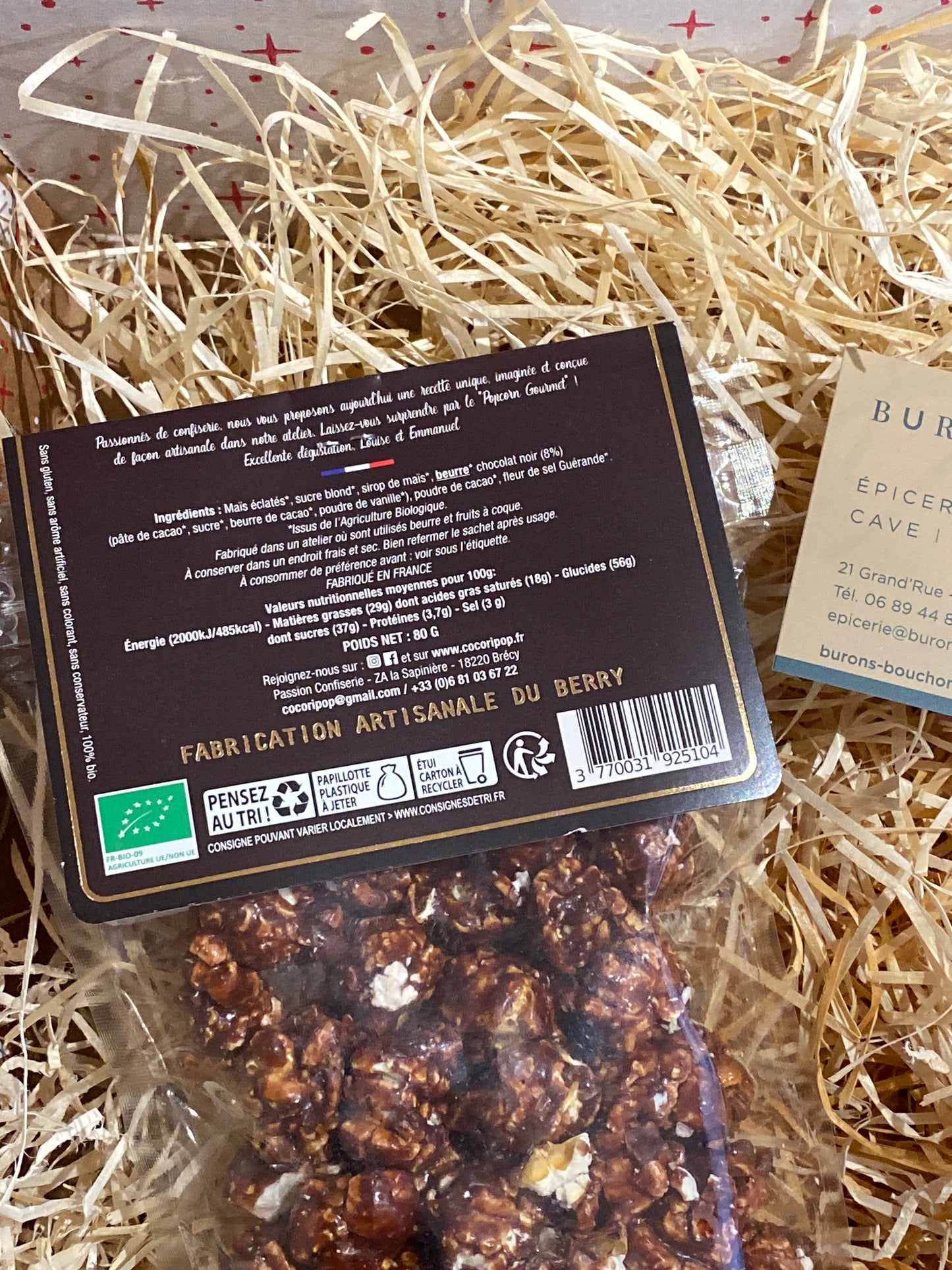 Popcorn Français Chocolat Noir Fleur de Sel – Bio & Médaillé d'Or