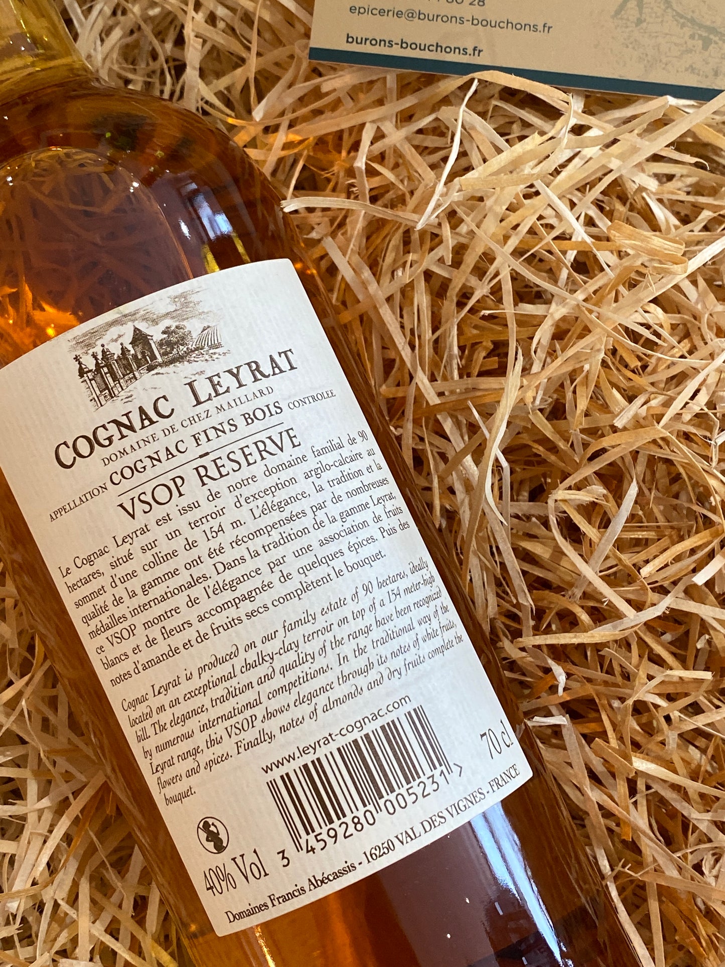 Cognac Leyrat VSOP Réserve "Fins Bois" 70cl