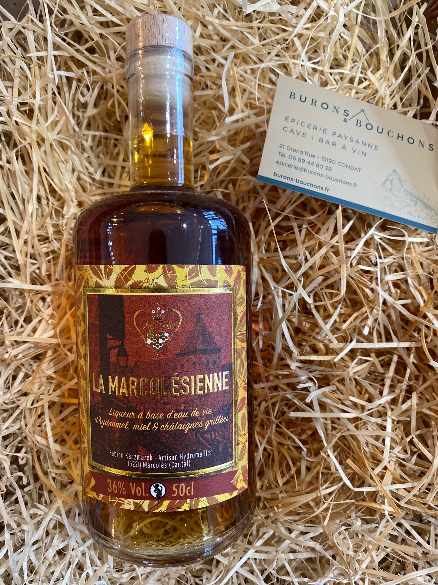 La Marcolésienne - Liqueur d'Hydromel, Miel et Châtaignes grillées 50cl 35%