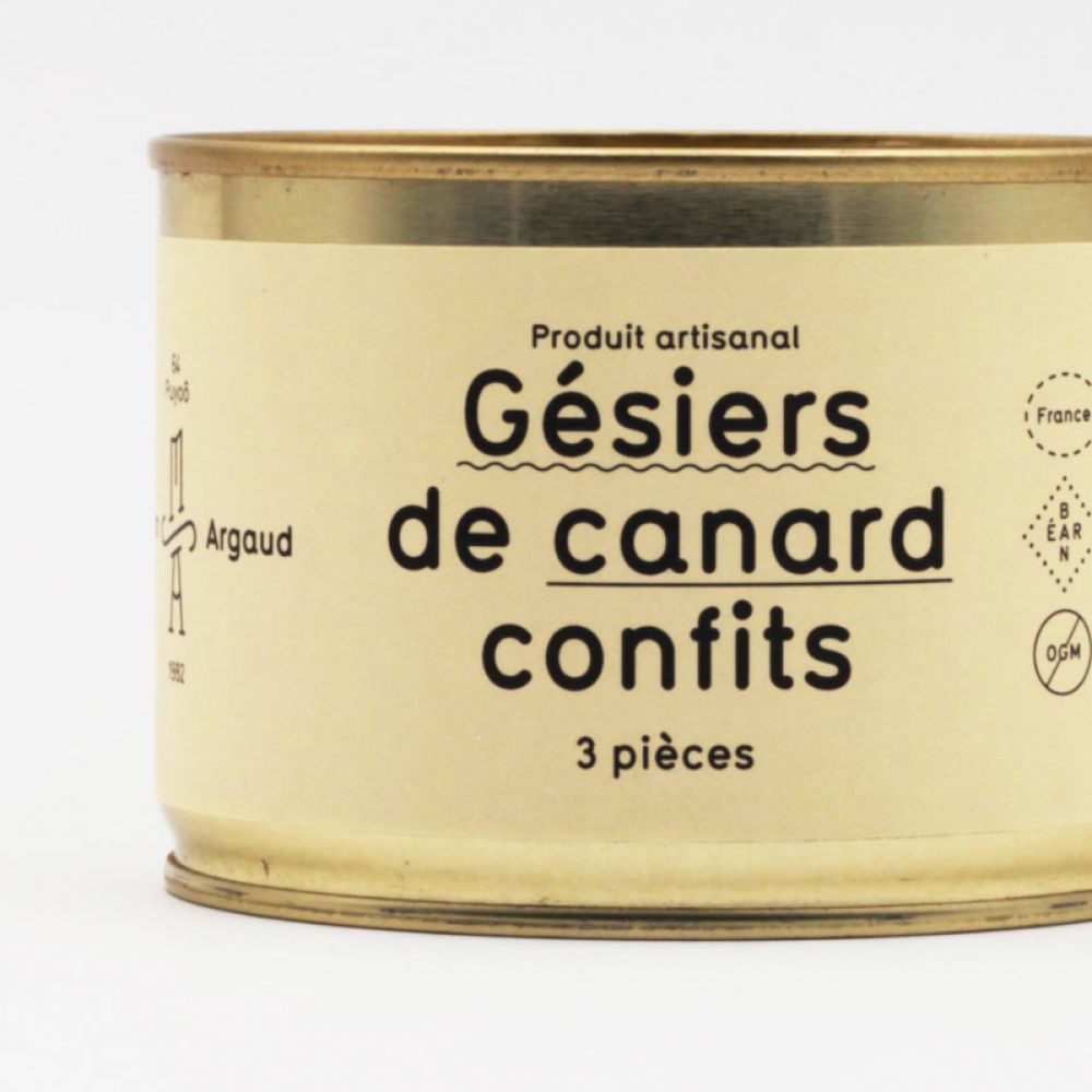 Gésiers de canard confits 350g - Maison Argaud