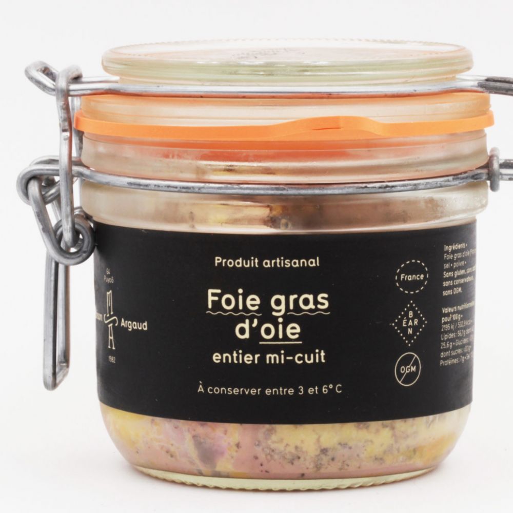 MAISON ARGAUD Foie gras entier Canard mi-cuit 320g (frigo)