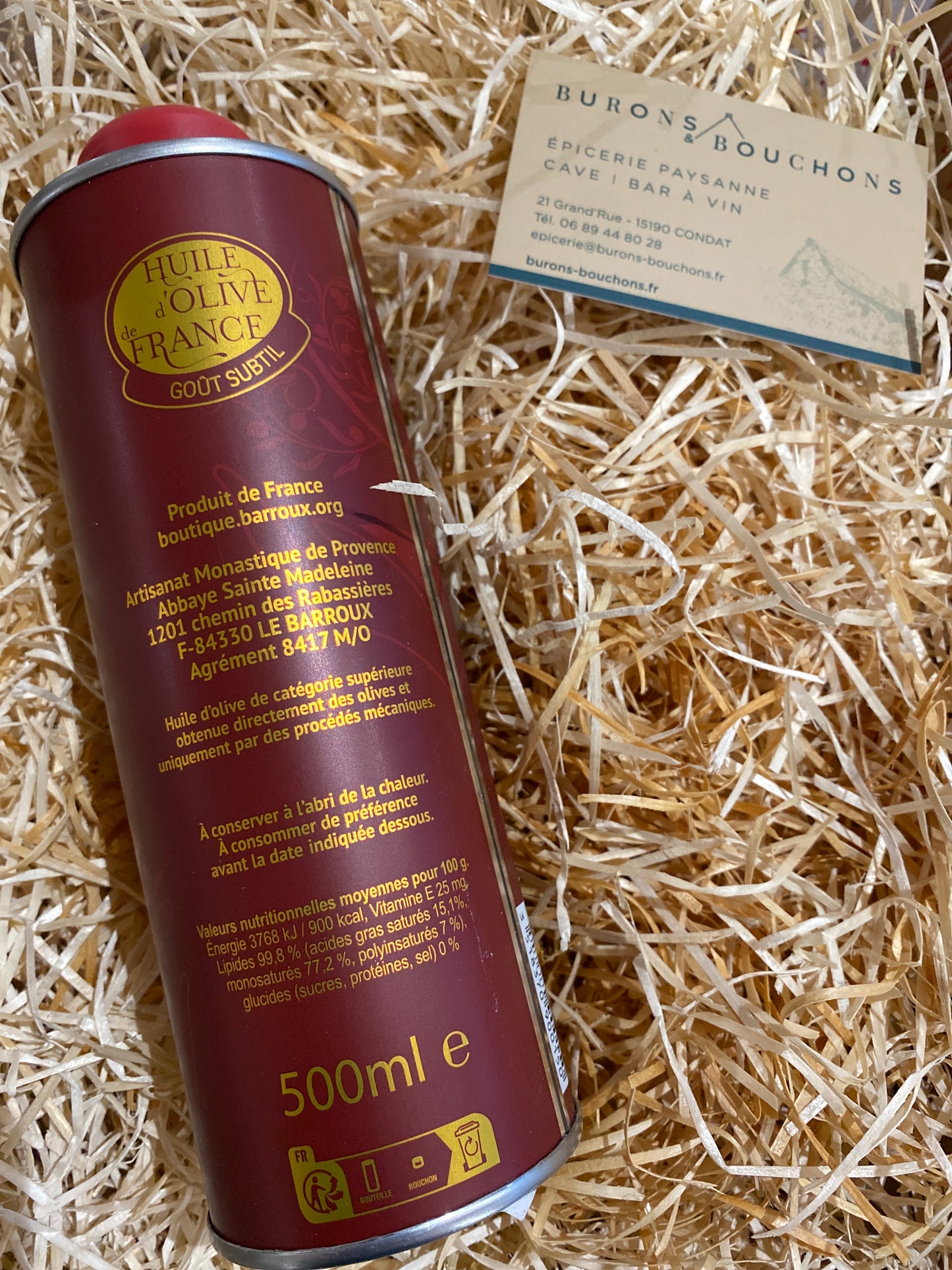 Huile d'olive rouge  - La Joïo 50cl