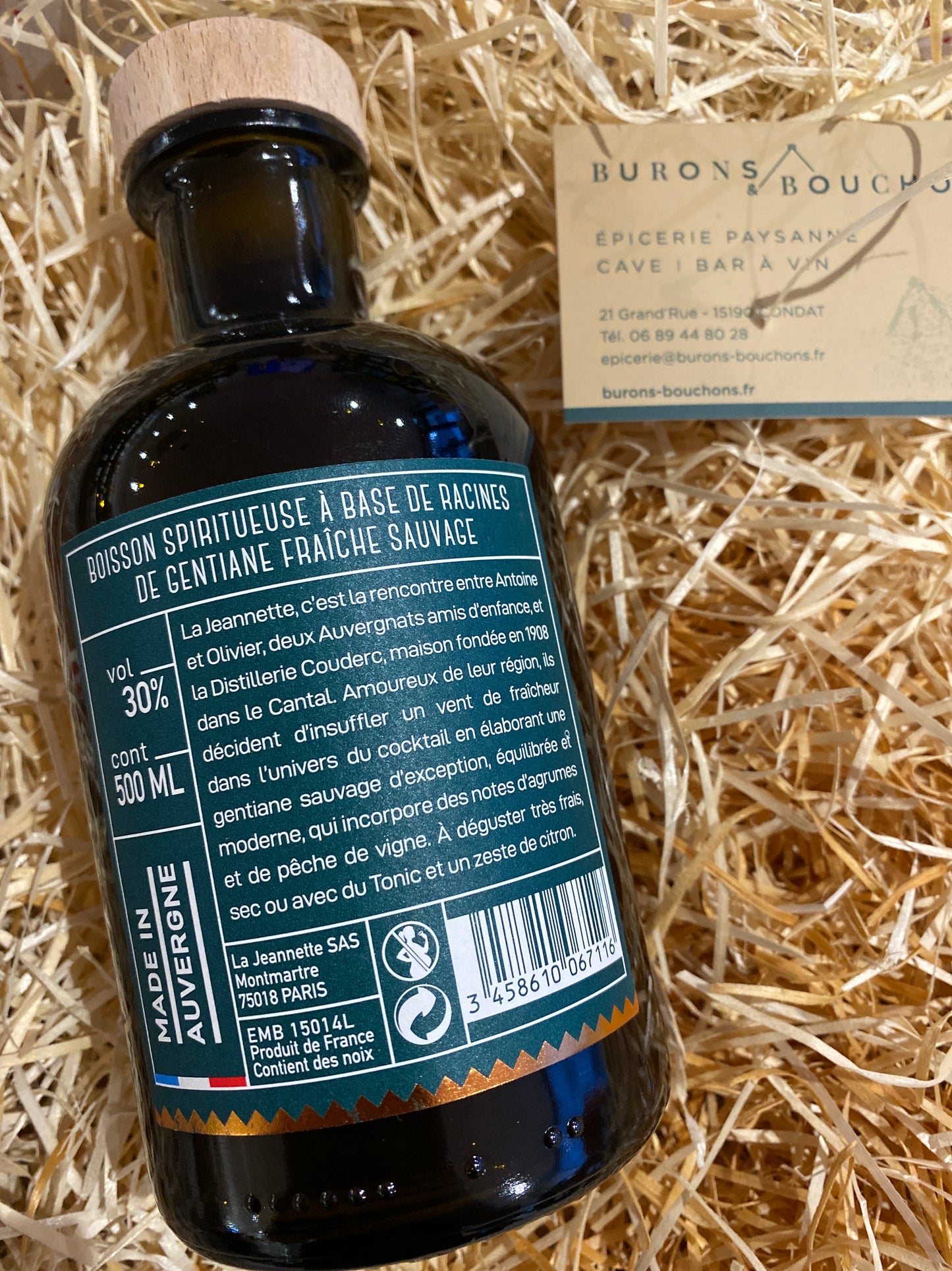 Liqueur artisanale Gentiane La Jeannette 30%