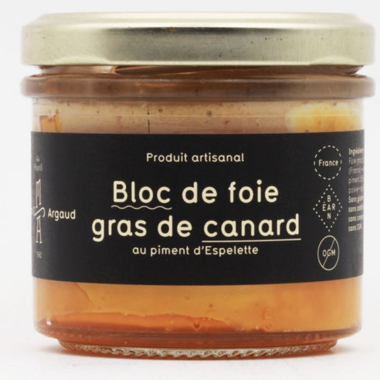 MAISON ARGAUD Bloc de foie gras de canard 90gr au piment